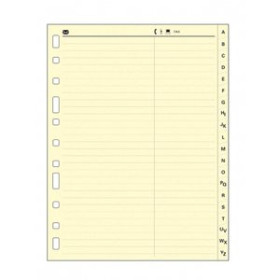 Índice alfabético PP y PVC INDICE MULTIFIN PVC ALFABETICO ALFA 3005 Fº 20 pestañas 16 taladros