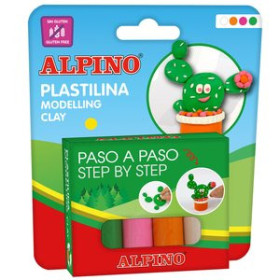 Pasta blanda JUEGO ALPINO MODELA CACTUS 4x25g EXPOSITOR DE 12