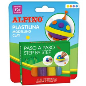 Pasta blanda JUEGO ALPINO MODELA OVNI 4x25g EXPOSITOR DE 12