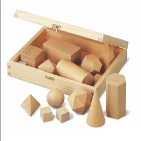 Juegos educativos JUEGO DIDACTICO ESTUCHE CUERPOS GEOMETRICOS DE MADERA 15 UNIDADES