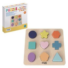 Juegos educativos JUEGO DOHE EDUCA RELOJ FORMAS ENSARTABLES de MADERA + 1 AÑO