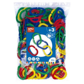 Juegos educativos JUEGO EDUCATIVO APLI KIDS ANILLAS ENGARZABLES BOLSA DE 160 UD.