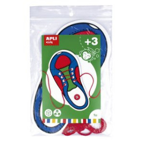 Juegos educativos JUEGO EDUCATIVO APLI KIDS ATA ZAPATOS CORDON ROJO BOLSA DE 1 UD.