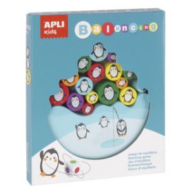 Juegos educativos JUEGO EDUCATIVO APLI KIDS BALANCING GAME EQUILIBRIO DE MADERA 16 PIEZAS PINGÜINOS