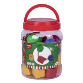 Juegos educativos JUEGO EDUCATIVO APLI KIDS FORMAS ENSARTABLES BOTE DE 36 UD.