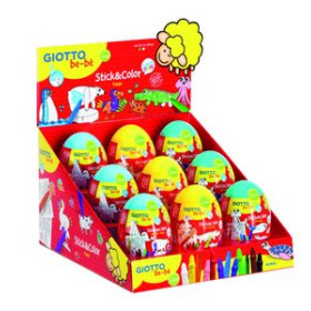Juegos educativos JUEGO GIOTTO BEBE STICK&COLOR EGG EXPOSITOR DE 9