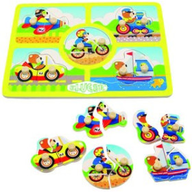 Juegos educativos JUEGO KLUGER ENSARTE 10 PIEZAS VEHICULOS