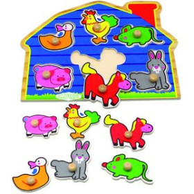 Juegos educativos JUEGO KLUGER ENSARTE 6 PIEZAS ANIMALES DOMESTICOS