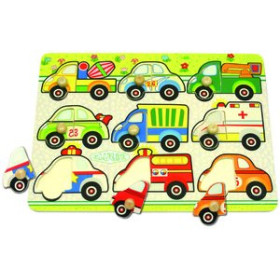 Juegos educativos JUEGO KLUGER ENSARTE 9 PIEZAS PARQUE AUTOMOVILISTICO