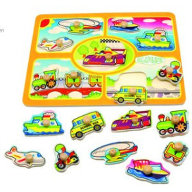 Juegos educativos JUEGO KLUGER ENSARTE 9 PIEZAS VEHICULOS