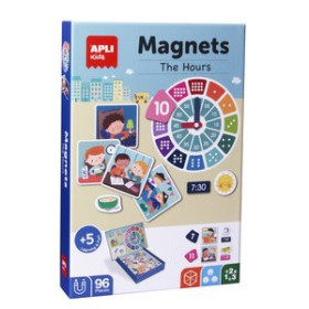 Juegos tradicionales magnéticos JUEGO MAGNETICO APLI APRENDO LAS HORAS 96 PIEZAS