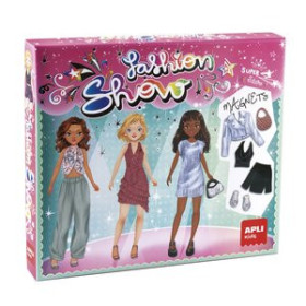 Juegos tradicionales magnéticos JUEGO MAGNETICO APLI KIDS FASHION SHOW 43 PIEZAS (+6 años)