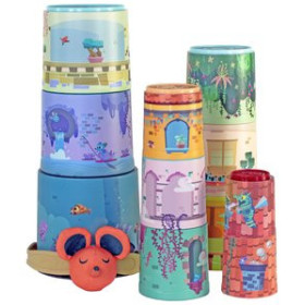 Juegos educativos JUEGO MINILAND MYSTERY CASTLE (18 m -3 a) (1 raton de peluche+11 cubos aplilables)