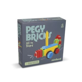 Juegos educativos JUEGO MINILAND PEGY BRICKS: ALL ON BOARD CONSTRUCCIONES (+2 años)