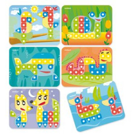 Juegos educativos JUEGO MINILAND SUPERPEGS ANIMALES COLORES BRILLANTES PACK de  6 (2-5 años)