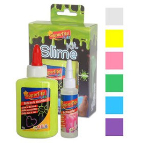 Kits de manualidades JUEGO SUPERTITE SLIME BRILLA EN LA OSCURIDAD KIT (1x PEGAMENTO 1x LIQUIDO ACTIVADOR)