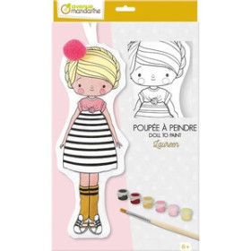 Kits de manualidades KIT DE MANUALIDADES AVENUE MANDARINE MUÑECA PARA PINTAR LAUREEN (+6años)