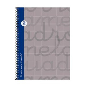 Blocs espiral tapa forrada LAMELA BLOC tapa FORRADA 4º 80h CUADROVIA 5 mm GRIS