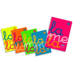 Blocs espiral tapa PP LAMELA BLOC tapa POLIPROPILENO 4º 80h CUADROVIA 5 mm SURTIDOS (6 col.)