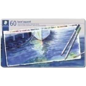 Lápices de colores LAPICES ACUARELABLES STAEDTLER 125 KARAT estuche METAL de 60