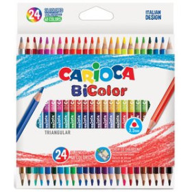 Lápices de colores LAPICES CARIOCA BICOLOR TRIANGULAR CAJA de 24