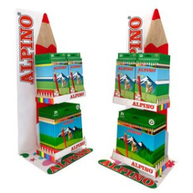Lápices de colores LAPICES de COLORES ALPINO  LARGOS EXPOSITOR de 36