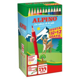 Lápices de colores LAPICES de COLORES ALPINO FESTIVAL ECONOMY PACK de 132+12 GRATIS