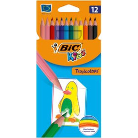 Lápices de colores LAPICES de COLORES BIC TROPICOLORS 2 estuche de 12