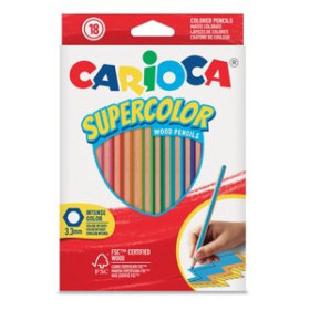 Lápices de colores LAPICES de COLORES CARIOCA SUPERCOLOR CAJA de 18