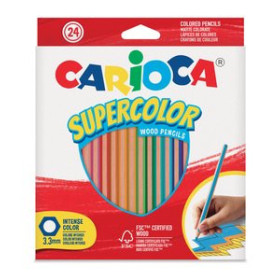 Lápices de colores LAPICES de COLORES CARIOCA SUPERCOLOR CAJA de 24