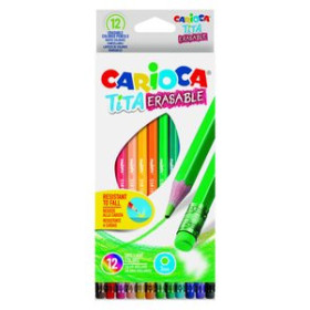 Lápices de colores LAPICES de COLORES CARIOCA TITA C/GOMA estuche de 12