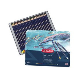Lápices de colores LAPICES de COLORES DERWENT INKTENSE CAJA METALICA de 24