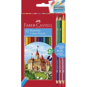 Lápices de colores LAPICES de COLORES FABER-CASTELL  estuche de 12 + 3 BICOLOR