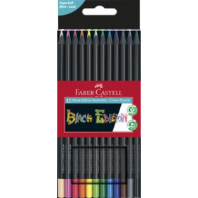 Lápices de colores LAPICES de COLORES FABER-CASTELL BLACK EDITION ESTUCHE de 12