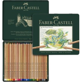 Lápices de colores LAPICES de COLORES FABER-CASTELL PITT-PASTEL estuche METAL 24