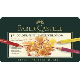 Lápices de colores LAPICES de COLORES FABER-CASTELL POLYCHROMOS estuche de METAL de 12