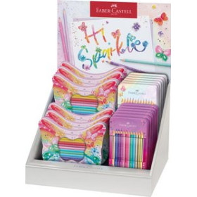 Lápices de colores LAPICES de COLORES FABER-CASTELL SPARKLE EXPOSITOR de 18