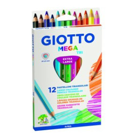Lápices de colores LAPICES de COLORES GIOTTO MEGA TRI CAJA DE 12