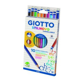 Lápices de colores LAPICES de COLORES GIOTTO STILNOVO BORRABLES estuche de 10