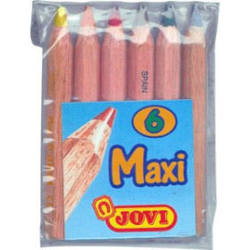 Lápices de colores LAPICES de COLORES JOVI MAXI CORTOS bolsa de  6
