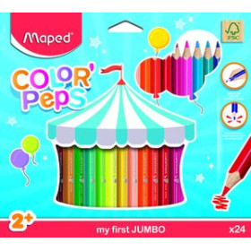 Lápices de colores LAPICES de COLORES MAPED COLOR PEPS JUMBO estuche de 24