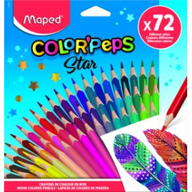 Lápices de colores LAPICES de COLORES MAPED COLOR"PEPS STAR estuche de 72
