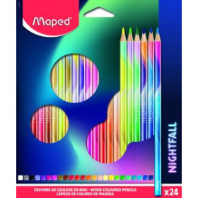 Lápices de colores LAPICES de COLORES MAPED NIGHTFALL estuche de 24