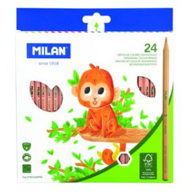 Lápices de colores LAPICES de COLORES MILAN HEXAGONALES ESTUCHE DE 24