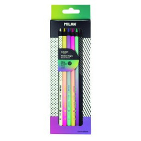 Lápices de colores LAPICES de COLORES MILAN SUNSET MINA GRUESA ESTUCHE DE 6