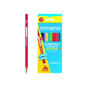 Lápices de colores LAPICES de COLORES MITAMA TRIANGULARES CAJA de 12