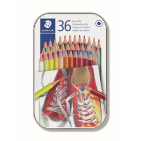 Lápices de colores LAPICES de COLORES STAEDTLER 175 M36 estuche METAL de 36
