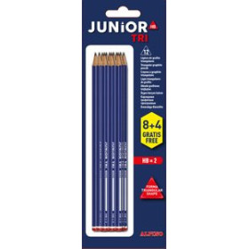 Lápices de grafito LAPIZ de GRAFITO ALPINO TRIANGULAR blister de 8+4