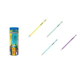 Lápices de grafito LAPIZ de GRAFITO CENTRUM con GOMA HB COLORES SURTIDOS BOTE DE 50