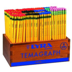 Lápices de grafito LAPIZ de GRAFITO LYRA TEMAGRAPH EXPOSITOR MADERA de 288